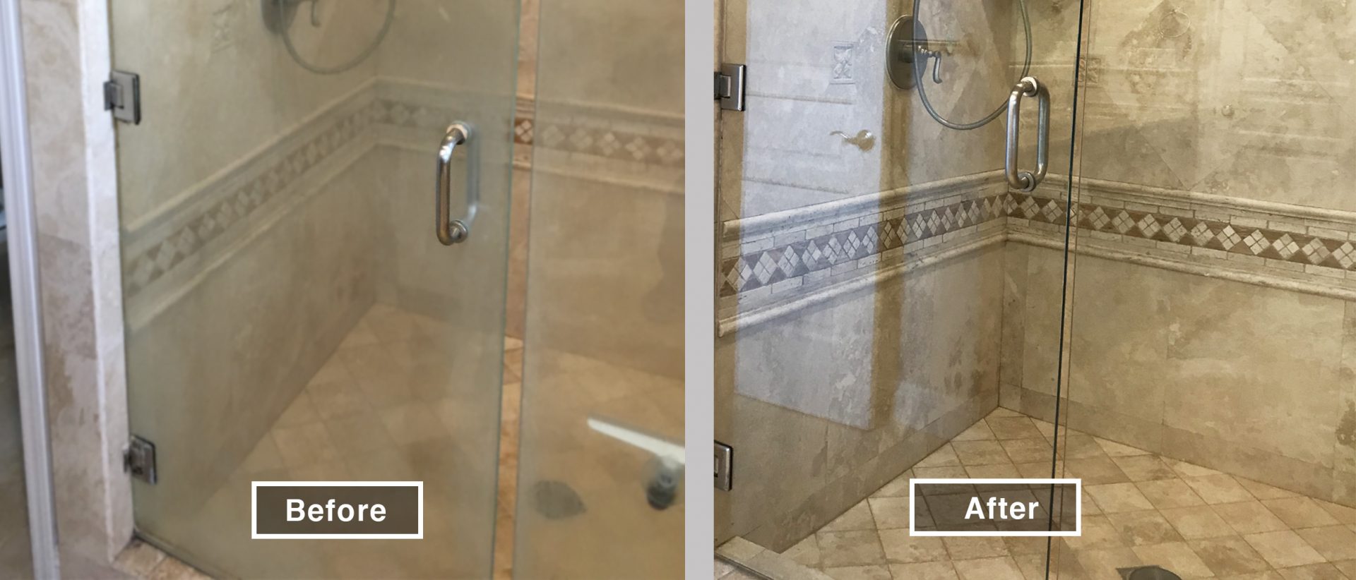 shower hard water stains